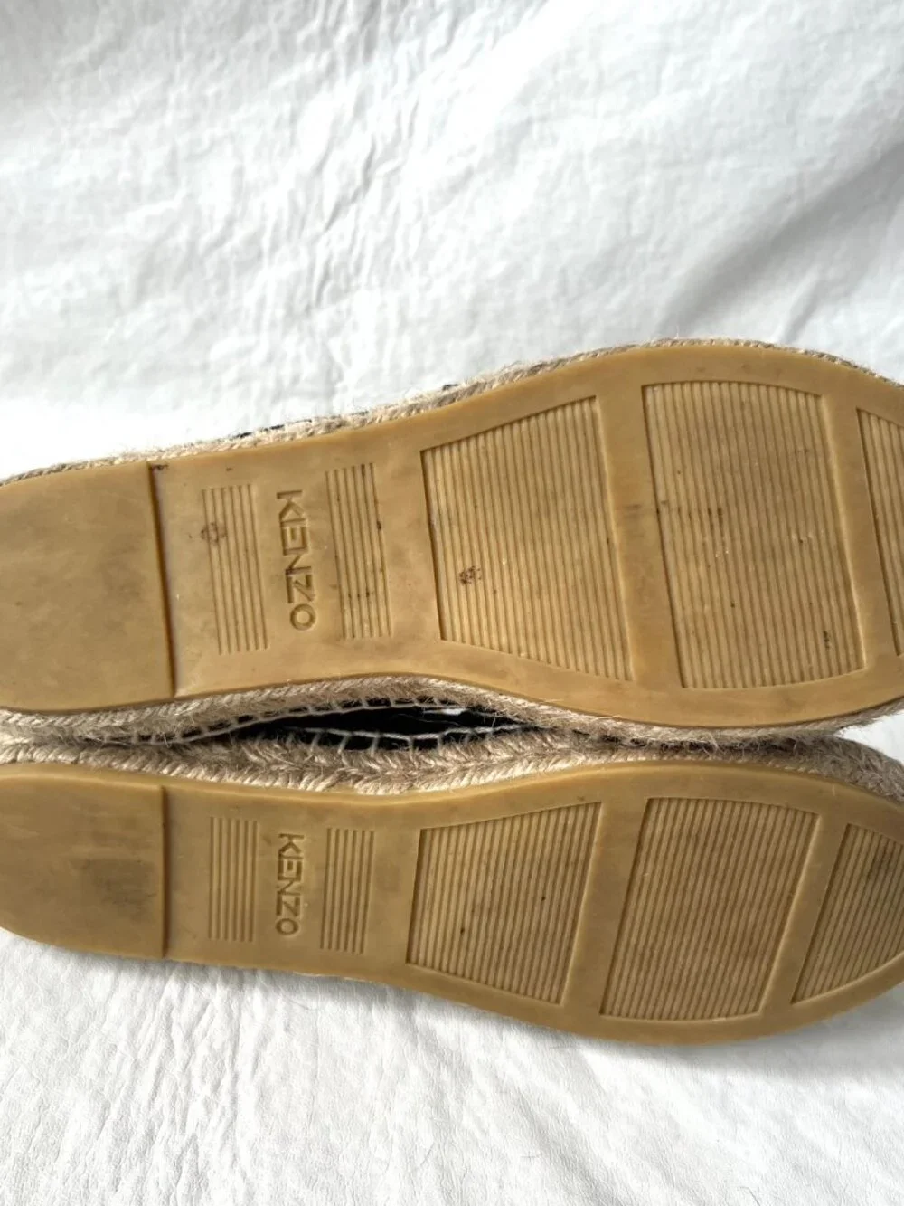 Kenzo Espadrilles Classic Tiger 37 black canvas embroidered slip on shoes flat